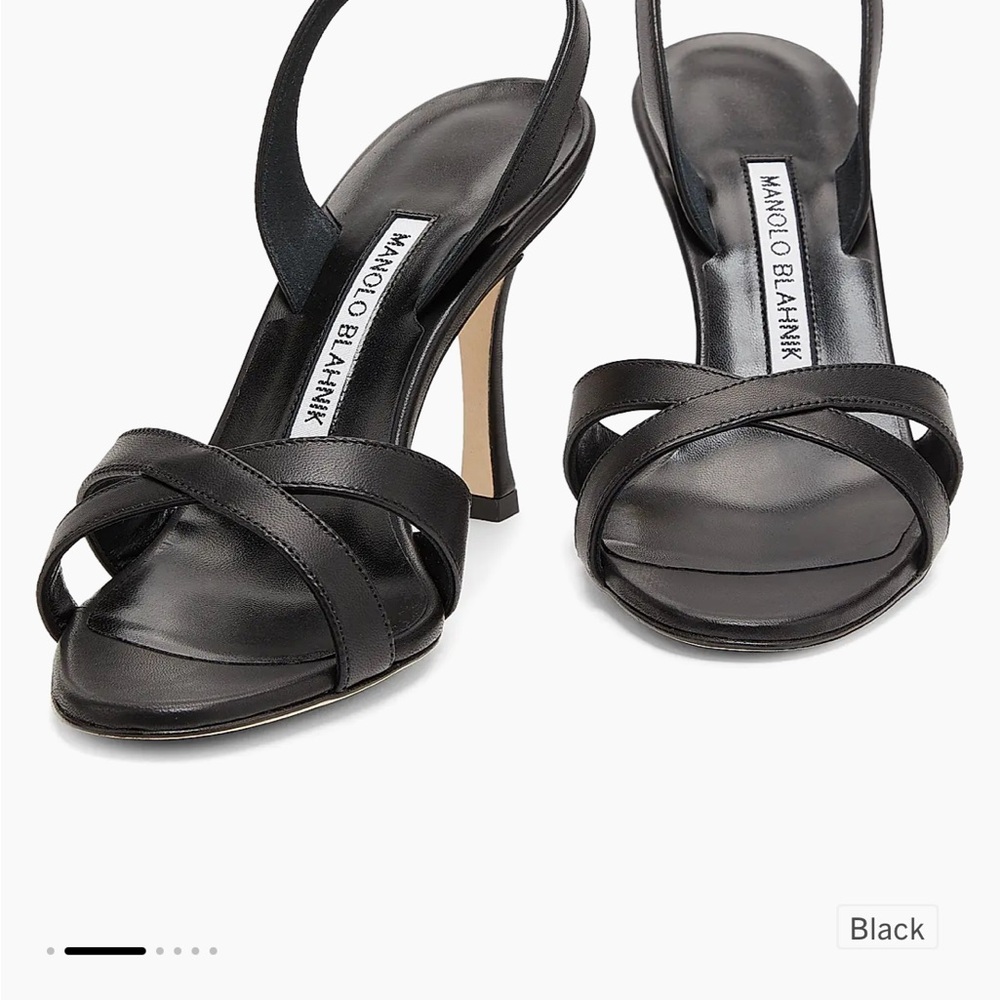 Manolo Blahnik Black Strappy Heels